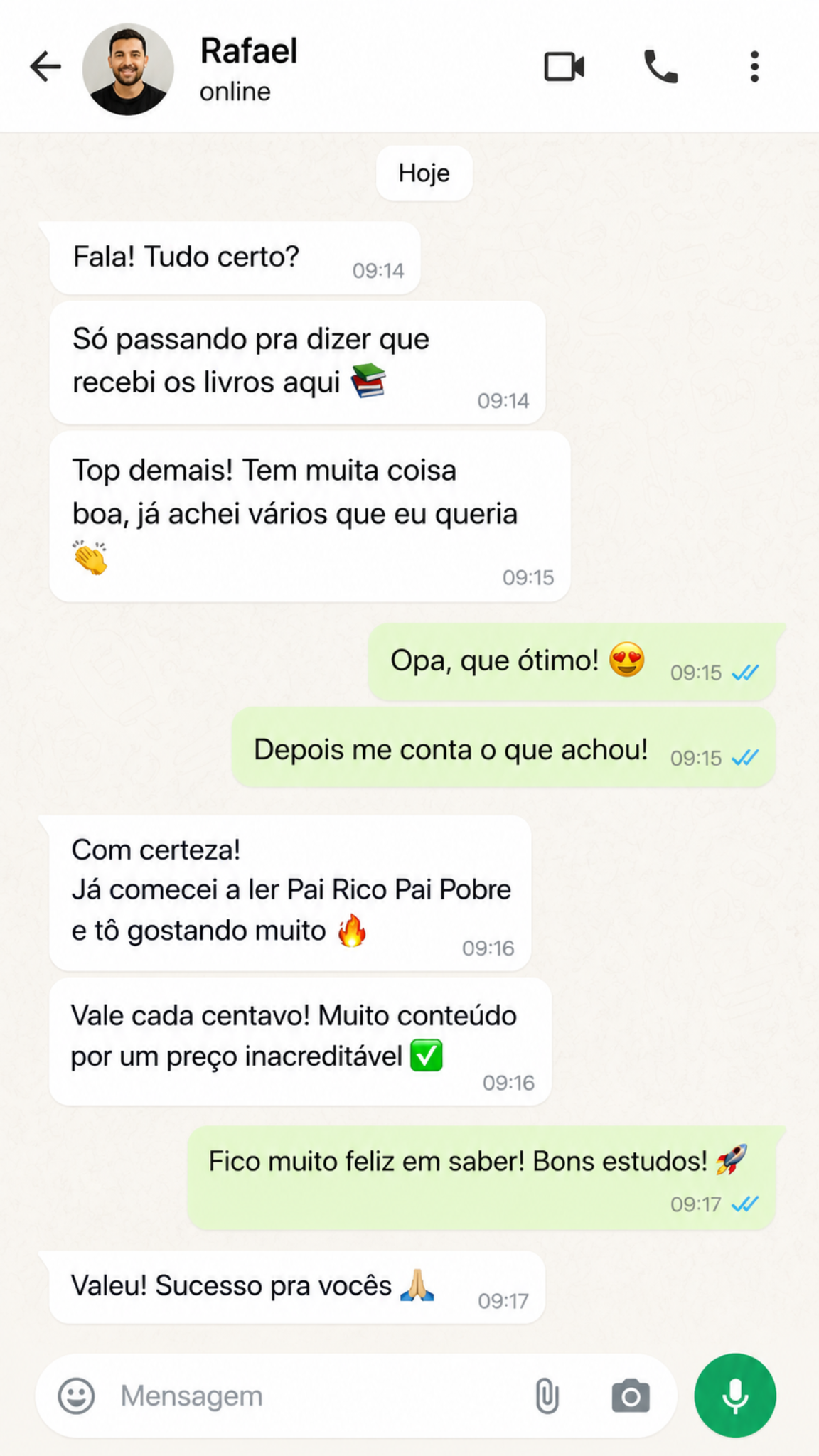 Prova social no WhatsApp 2