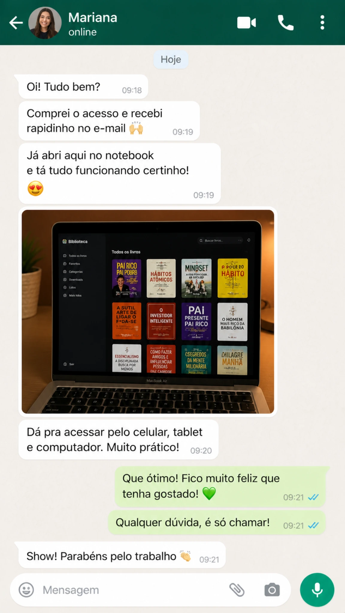 Prova social no WhatsApp 3